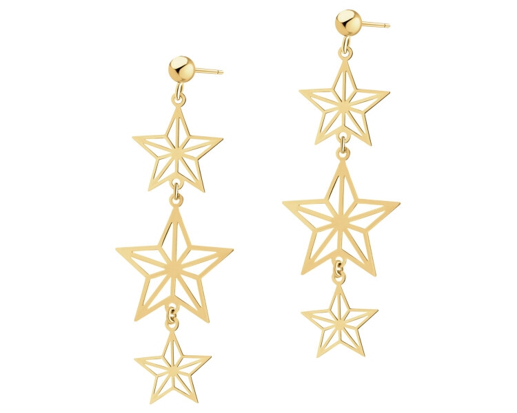 Gold-Plated Silver Dangling Earring
