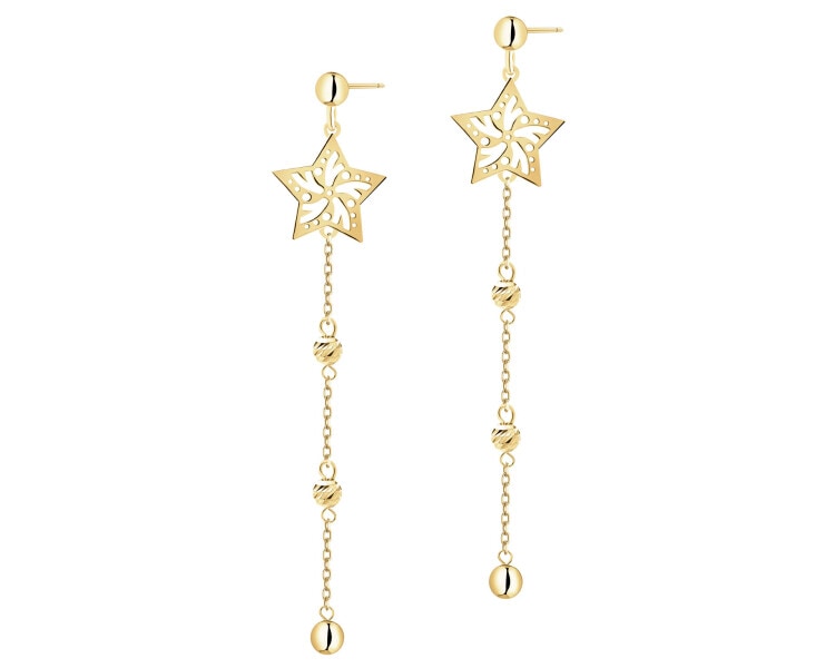 Gold-Plated Silver Dangling Earring