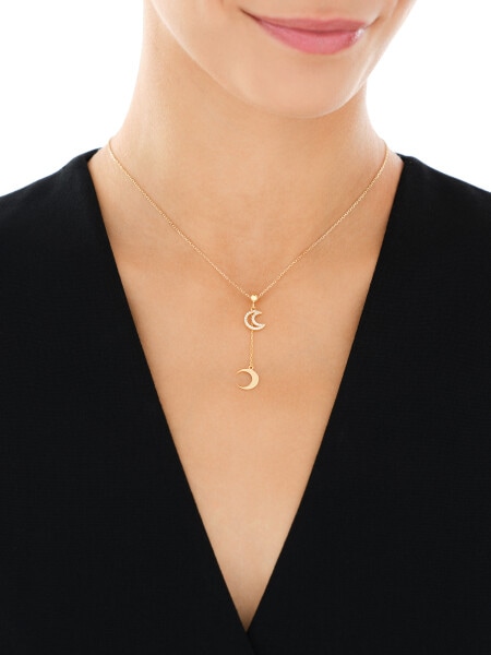 Naszyjnik srebrny z cyrkoniami - Księżyce