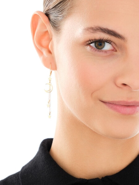 Gold-Plated Silver Dangling Earring