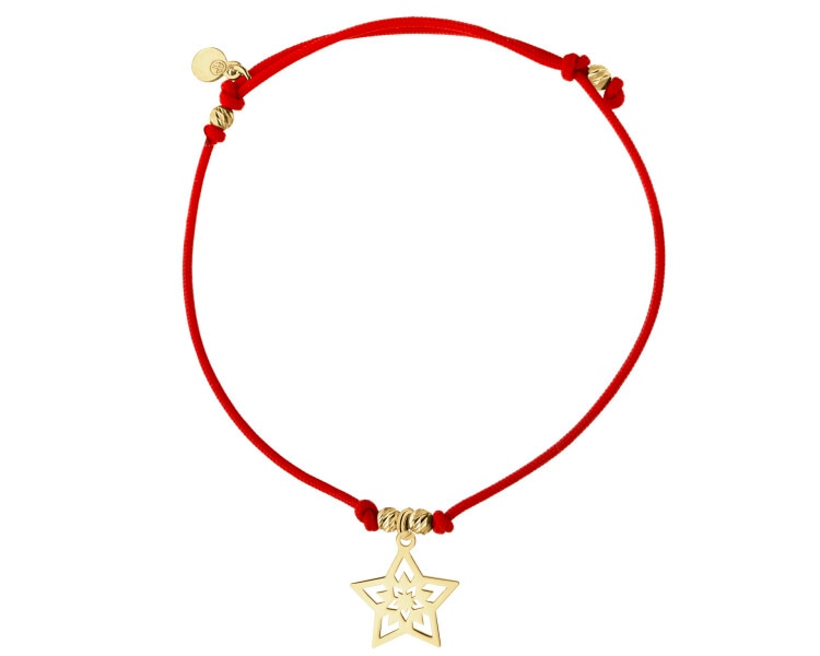 Bransoletka z elementami srebra - gwiazda