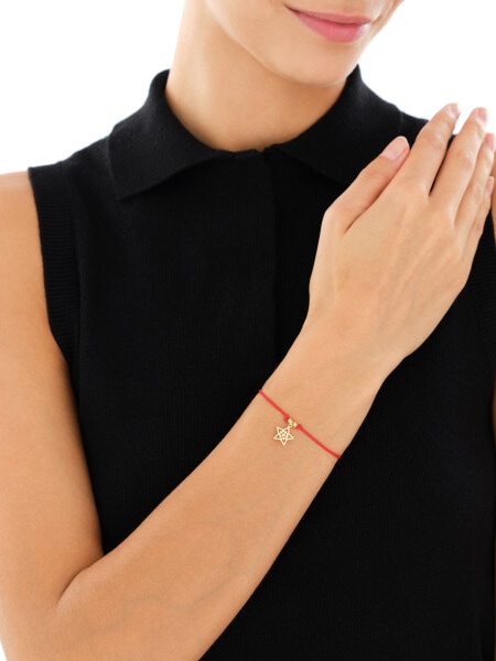 Bransoletka z elementami srebra - gwiazda