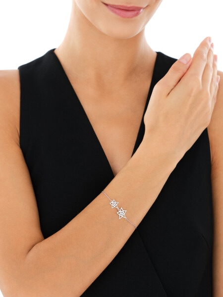 Rhodium Plated Silver Bracelet