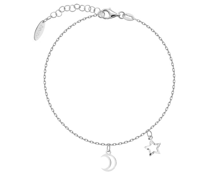 Rhodium Plated Silver Bracelet