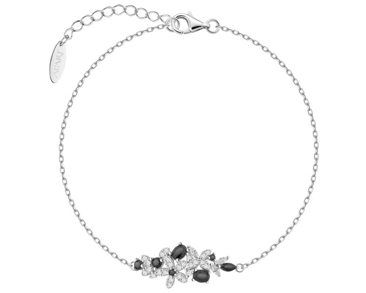 Rhodium Plated Silver Bracelet