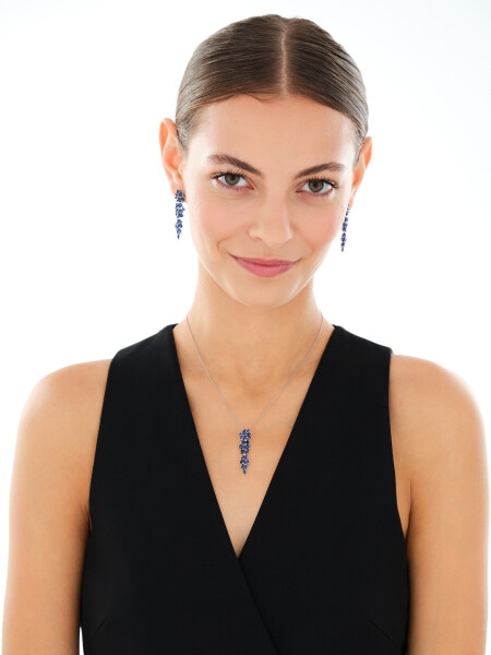 Rhodium Plated Silver Pendant with Cubic Zirconia