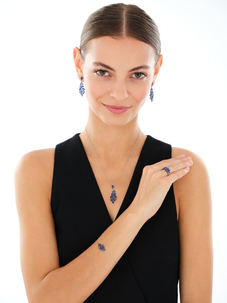 Rhodium Plated Silver Pendant with Cubic Zirconia