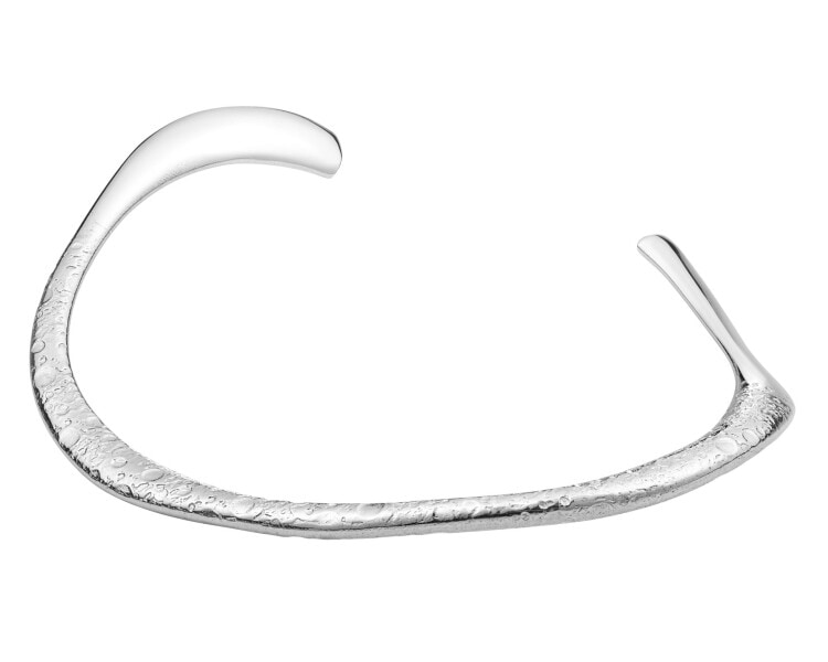 Rhodium Plated Silver Rigid Bracelet 