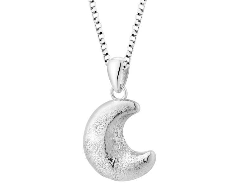 Rhodium Plated Silver Necklace 