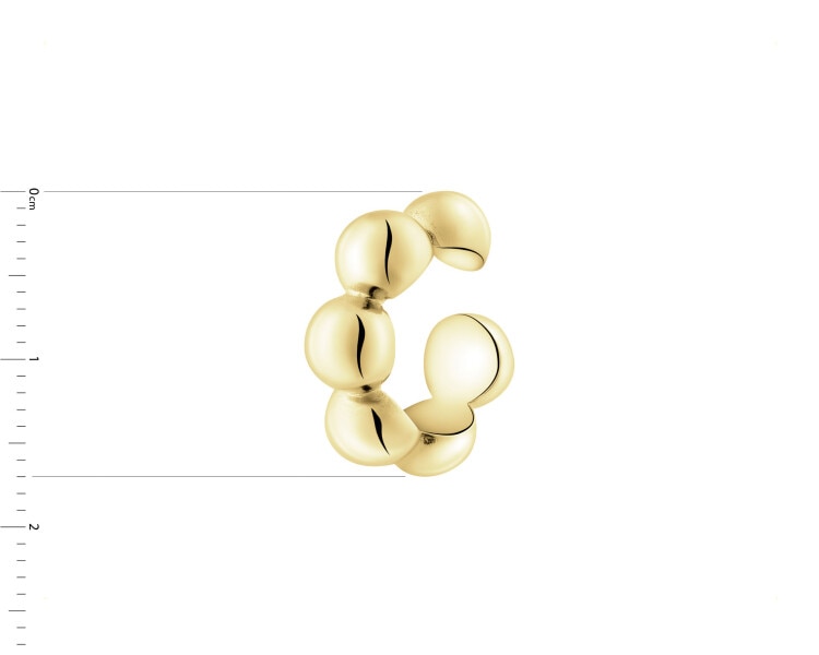 Pozlacená stříbrná náušnice - kuličky