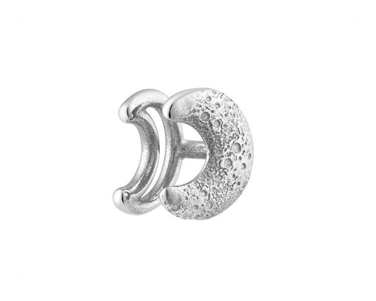 Stříbrná náušnice - měsíc