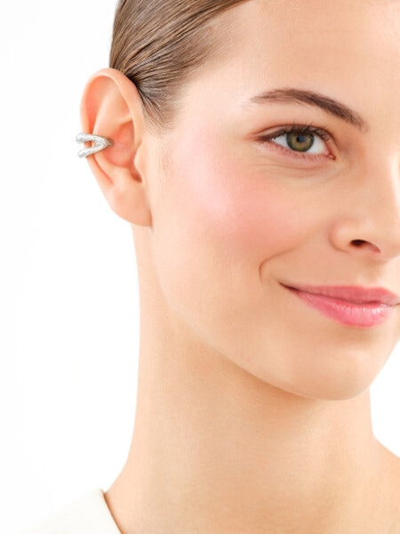 Rhodium Plated Silver Ear Cuff