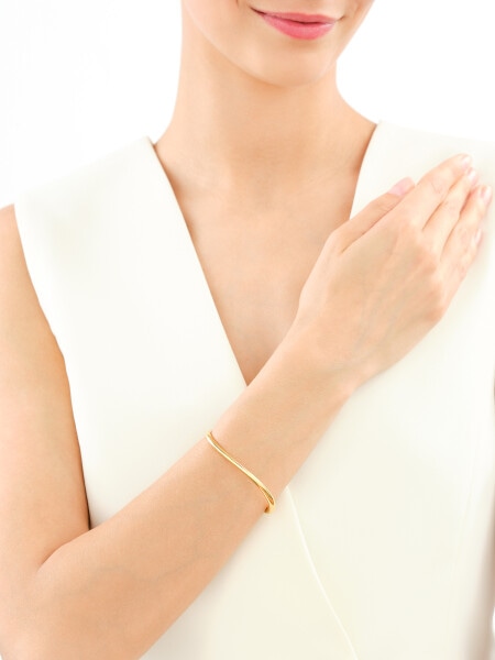 Gold-Plated Silver Rigid Bracelet 