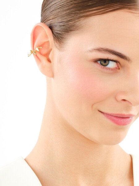 Pozlacená stříbrná náušnice - slunce