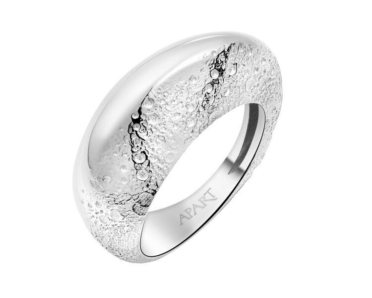 Rhodium Plated Silver Ring 
