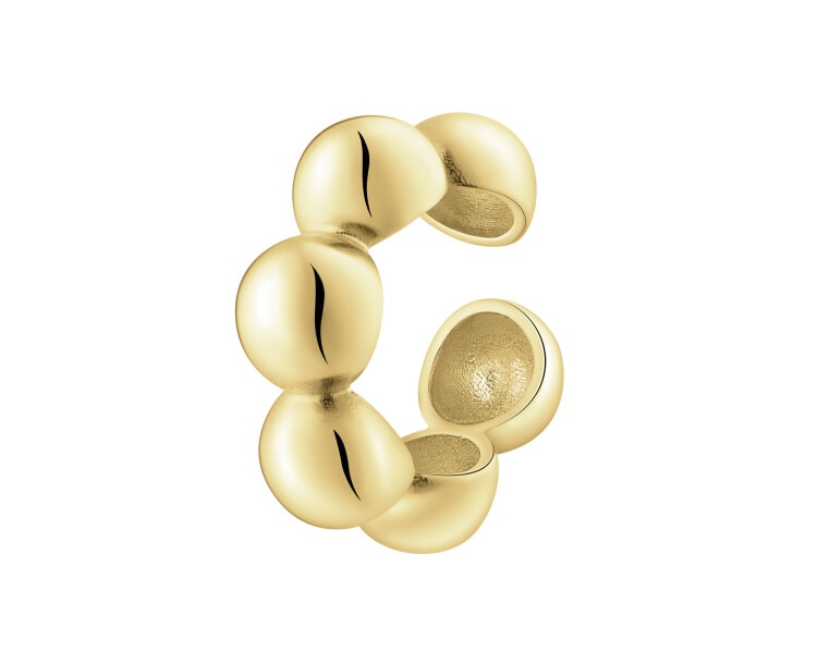 Pozlacená stříbrná náušnice - kuličky