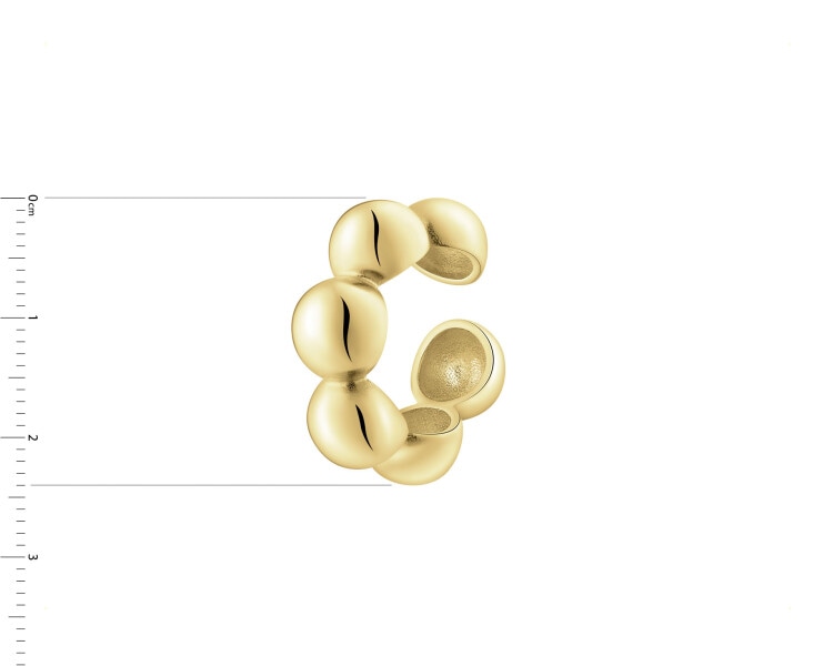 Pozlacená stříbrná náušnice - kuličky