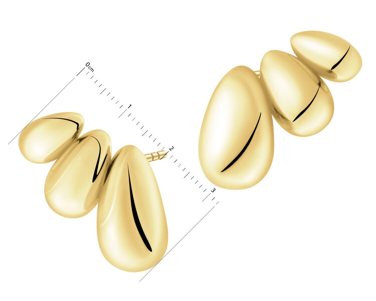 Pozlacené stříbrné náušnice