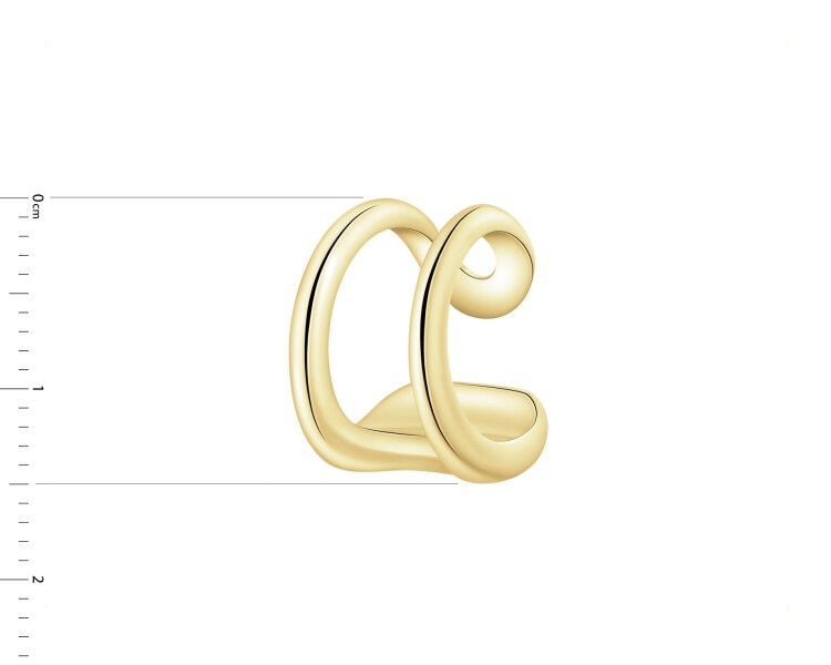 Pozlacená stříbrná náušnice