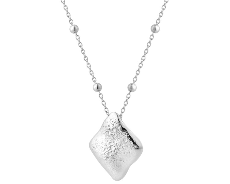 Rhodium Plated Silver Necklace 