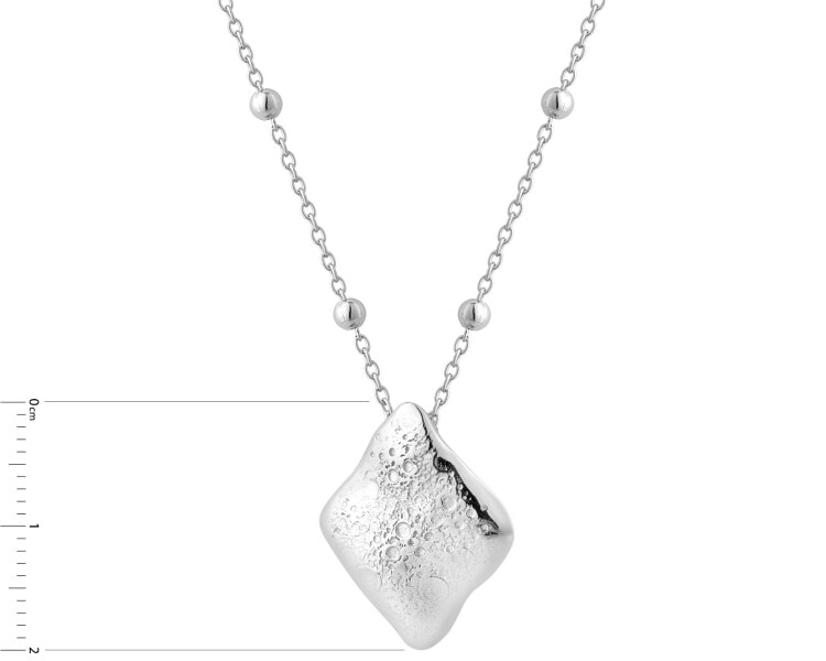 Rhodium Plated Silver Necklace 