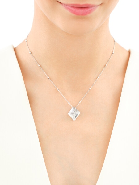 Rhodium Plated Silver Necklace 