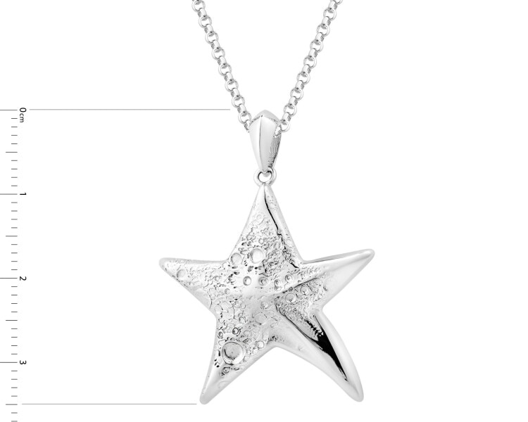 Rhodium Plated Silver Necklace 