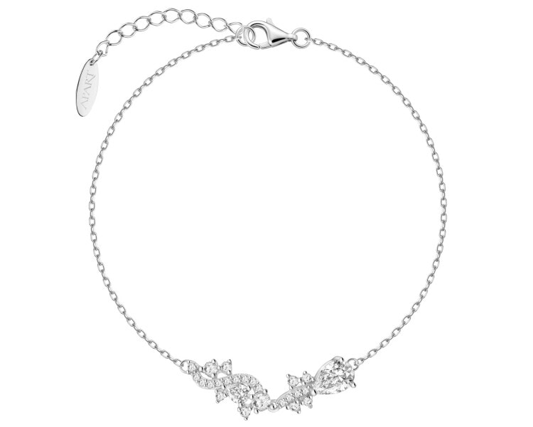 Bransoletka srebrna z cyrkoniami