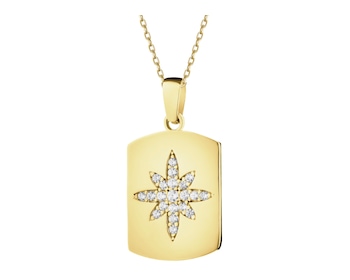9 K Yellow Gold Pendant with Cubic Zirconia
