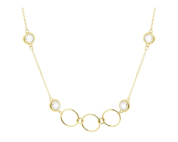 Złoty naszyjnik z cyrkoniami