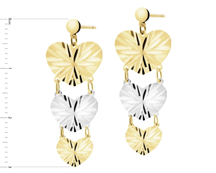 Złote kolczyki - serca