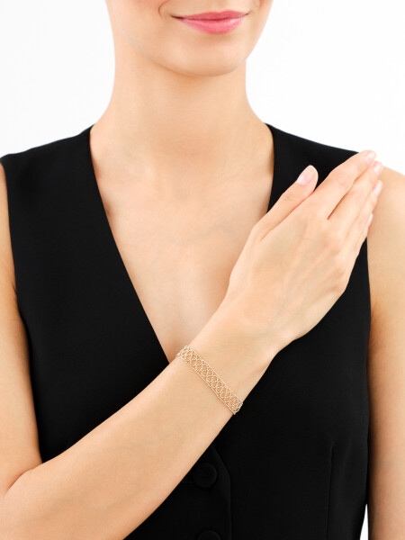 Złota bransoletka - kulki