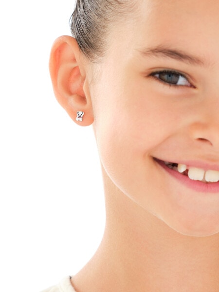 Stříbrné náušnice se smaltem - psi