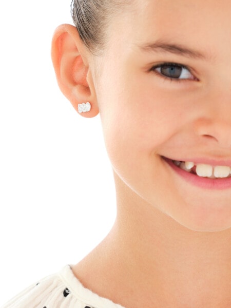 Kolczyki srebrne z emalią - koty