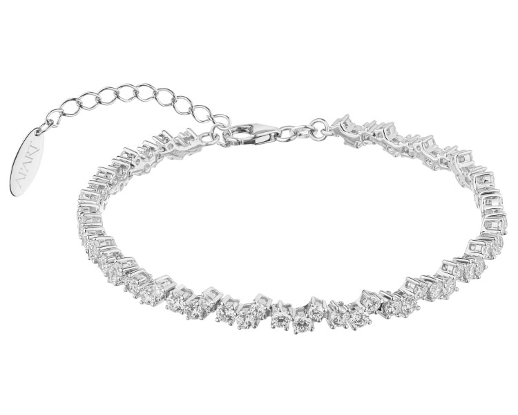 Stříbrný náramek se zirkony
