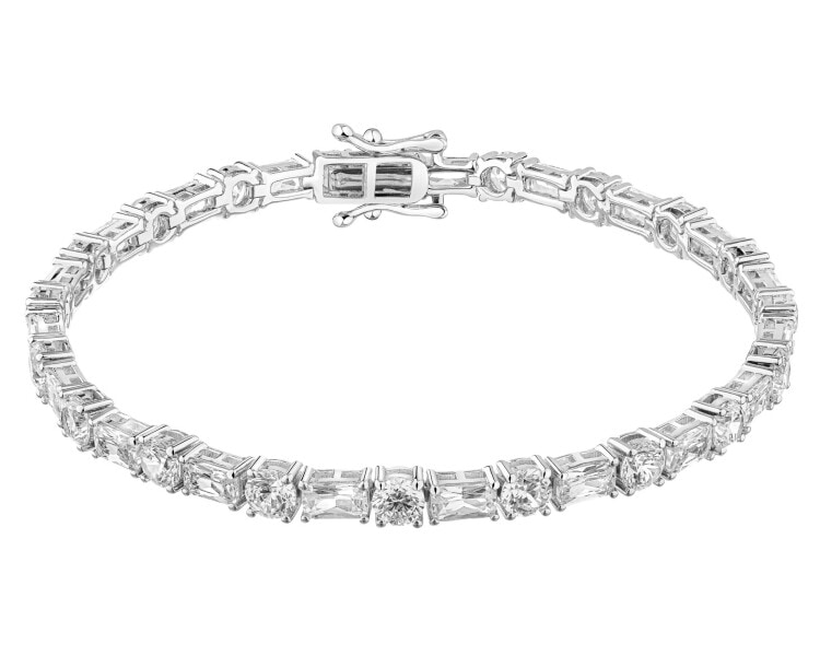 Bransoletka srebrna z cyrkoniami