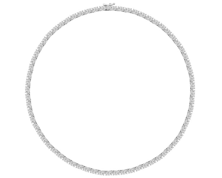 Stříbrný náhrdelník se zirkony
