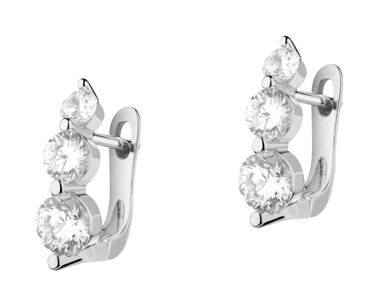 Kolczyki srebrne z cyrkoniami