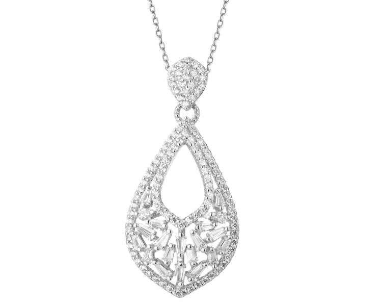 Stříbrný přívěsek se zirkony