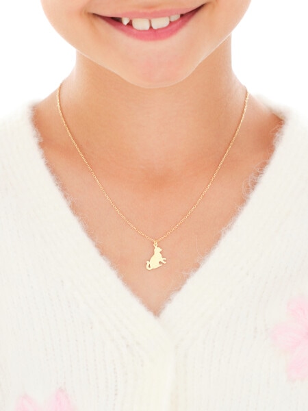 Naszyjnik srebrny - kot