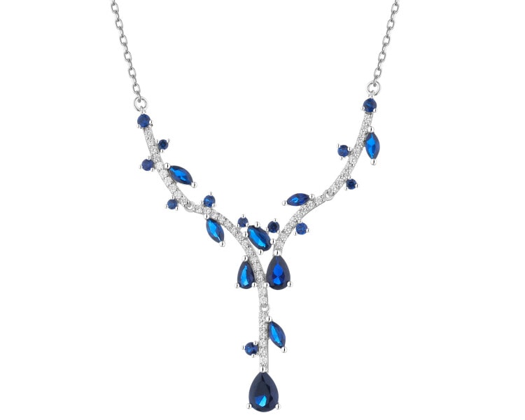 Stříbrný náhrdelník se zirkony