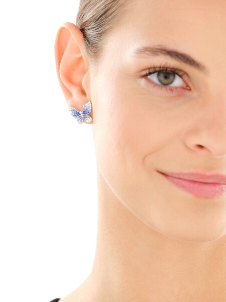 Stříbrné náušnice - motýli