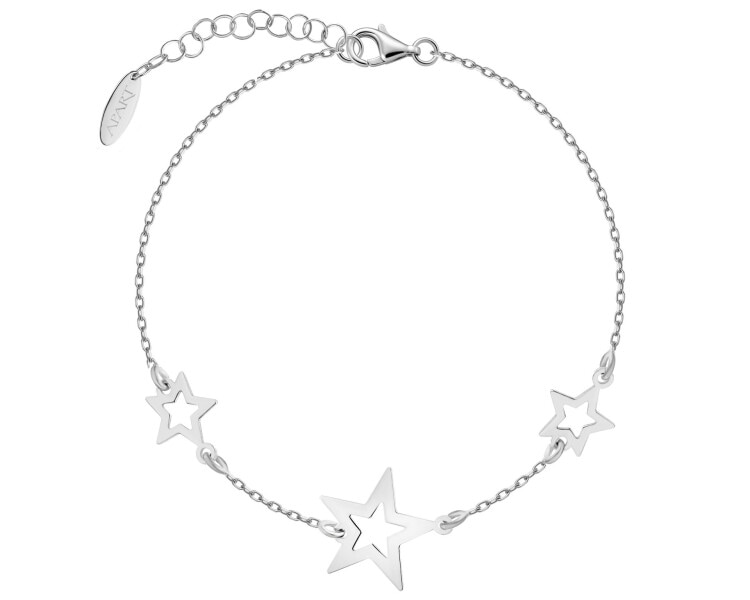 Bransoletka srebrna - gwiazdy