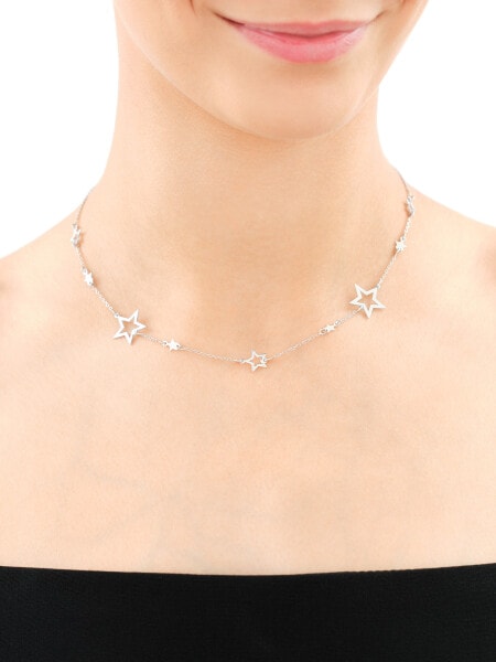 Stříbrný náhrdelník - hvězdy