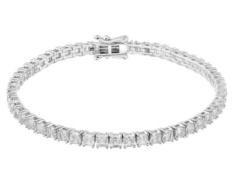 Bransoletka srebrna z cyrkoniami