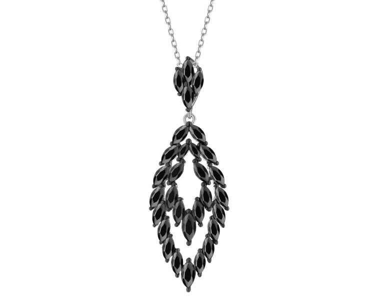 Stříbrný přívěsek se zirkony