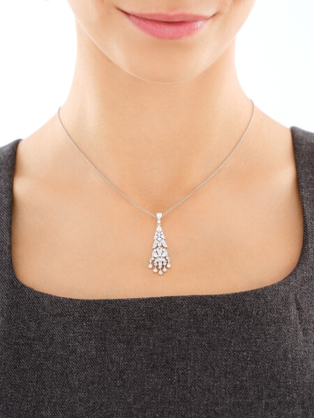 Stříbrný přívěsek se zirkony