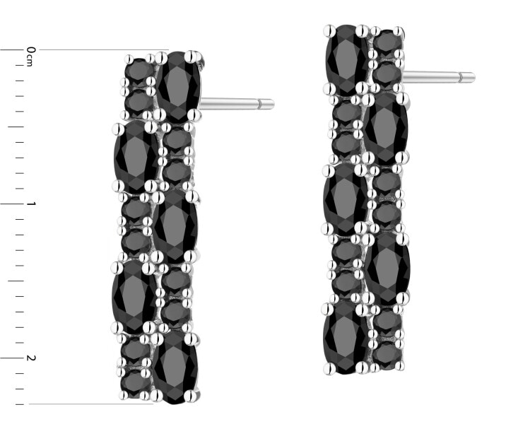 Kolczyki srebrne z cyrkoniami