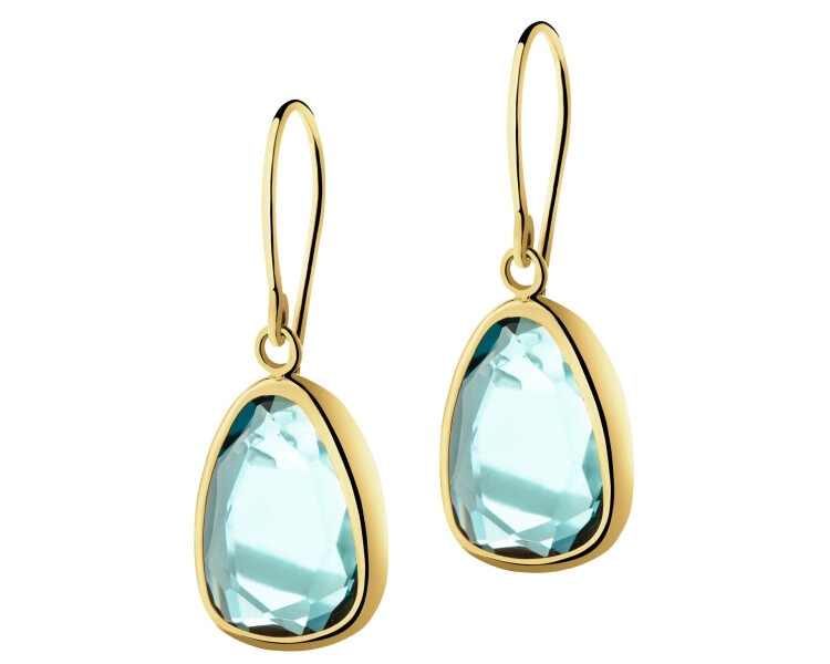 Złote kolczyki z cyrkoniami