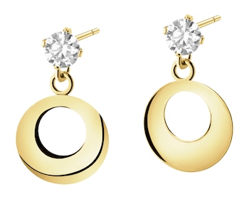 Złote kolczyki z cyrkoniami